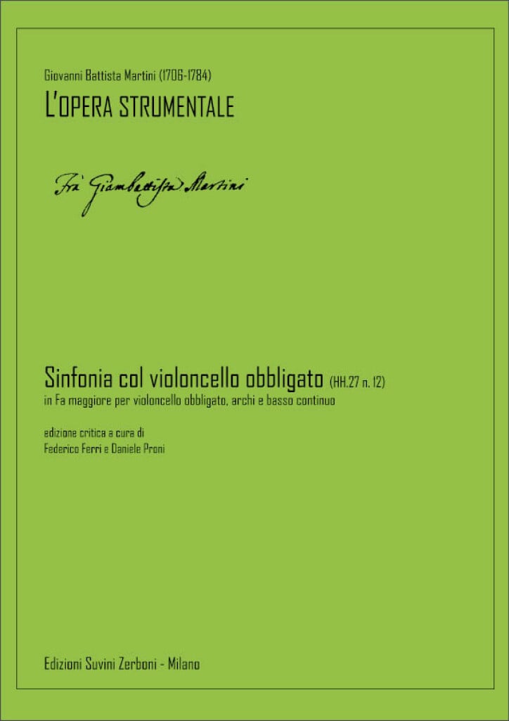 Sinfonia col violoncello obbligato (HH.27 n. 12)